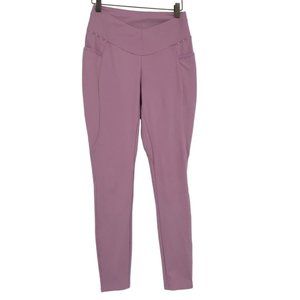 gymshark legging yoga pants women's pink size medium pockets v waistband